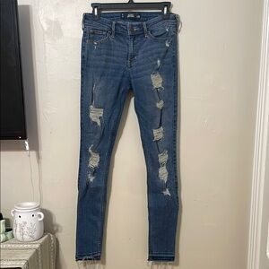 Hollister Distressed Blue Jeans